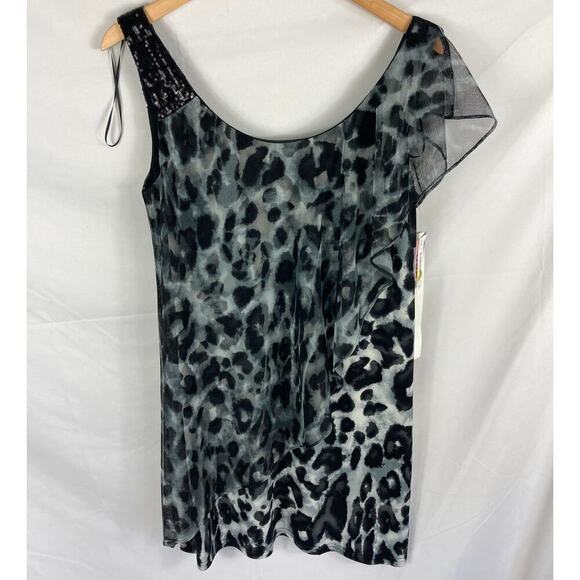 NWT NW Nightway Animal Print Dress Size 14 - Picture 1 of 7